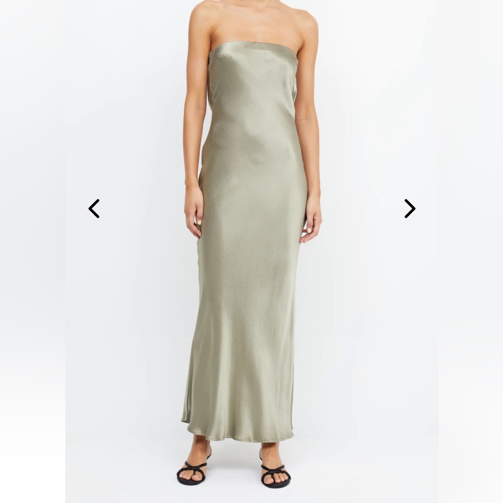 BEC+BRIDGE Moon Dance Strapless Dress - Sage - AUS8/US4